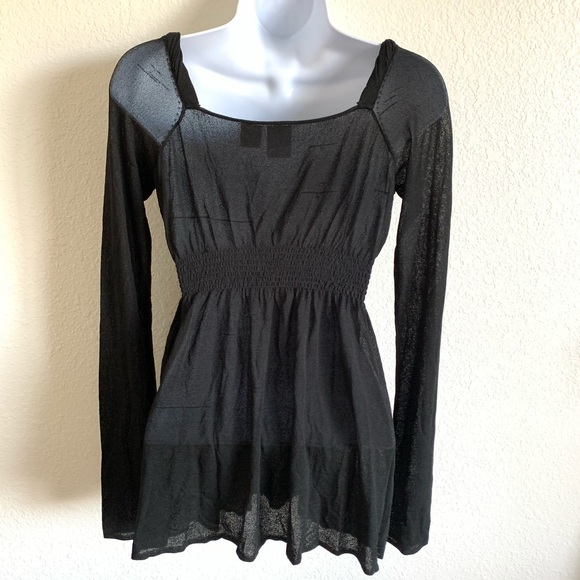 AX Armani Exchange | babydoll silk V neck blouse - Picture 4 of 5